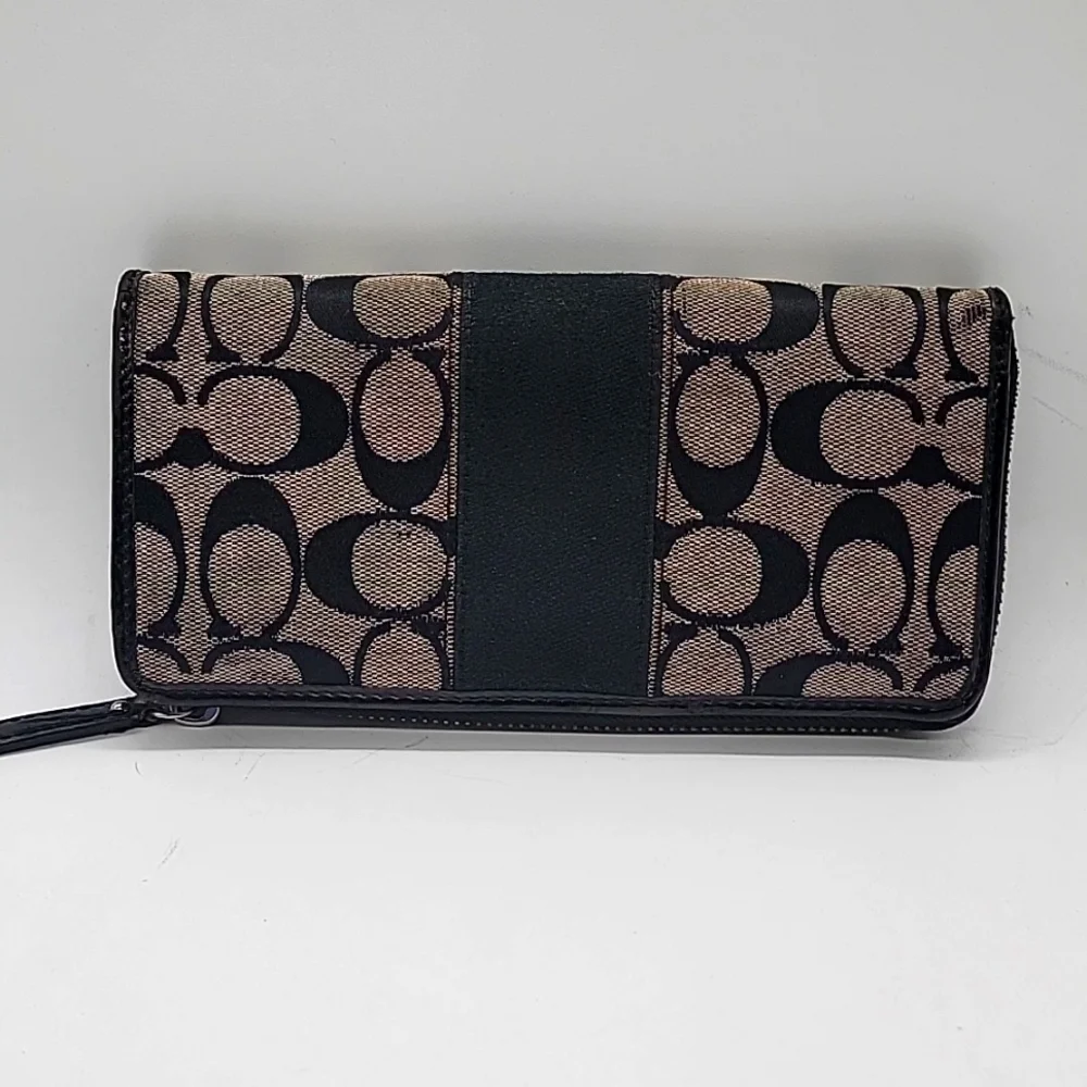 Coach Monogram Fabric Wallet